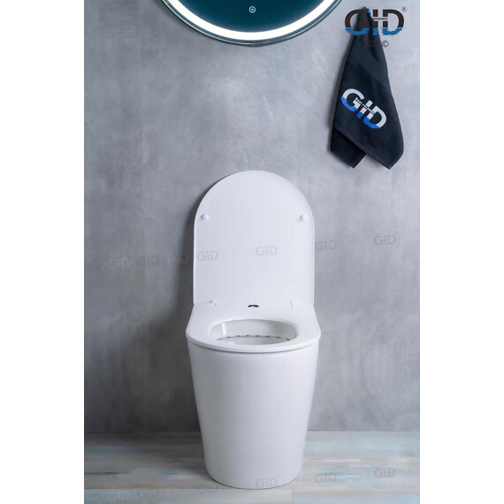 ПРИСТАВНОЙ УНИТАЗ GID TRS-263 БЕЛЫЙ БЕЗОБОДКОВЫЙ