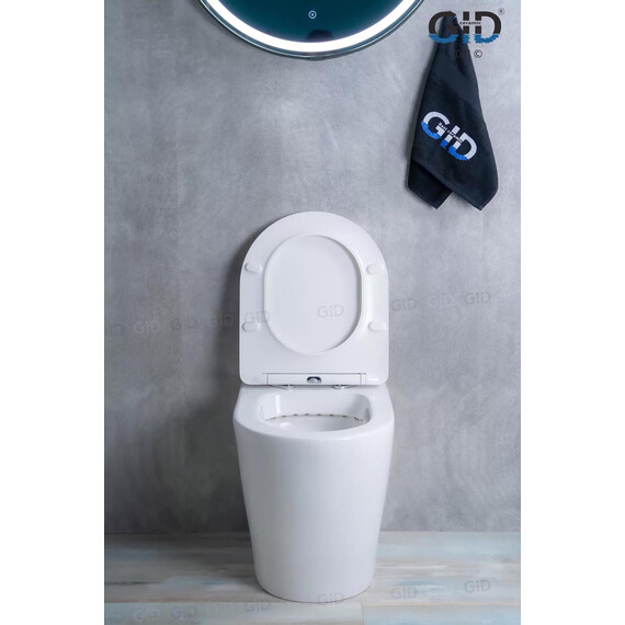 ПРИСТАВНОЙ УНИТАЗ GID TRS-263 БЕЛЫЙ БЕЗОБОДКОВЫЙ