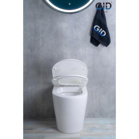 ПРИСТАВНОЙ УНИТАЗ GID TRS-263 БЕЛЫЙ БЕЗОБОДКОВЫЙ