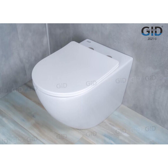 ПРИСТАВНОЙ УНИТАЗ GID TRS-269 БЕЛЫЙ БЕЗОБОДКОВЫЙ