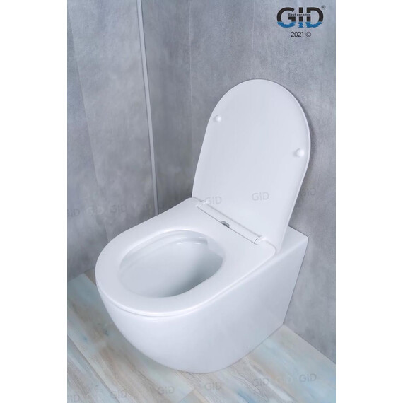 ПРИСТАВНОЙ УНИТАЗ GID TRS-269 БЕЛЫЙ БЕЗОБОДКОВЫЙ