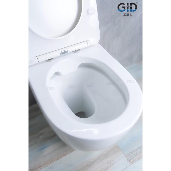 ПРИСТАВНОЙ УНИТАЗ GID TRS-269 БЕЛЫЙ БЕЗОБОДКОВЫЙ