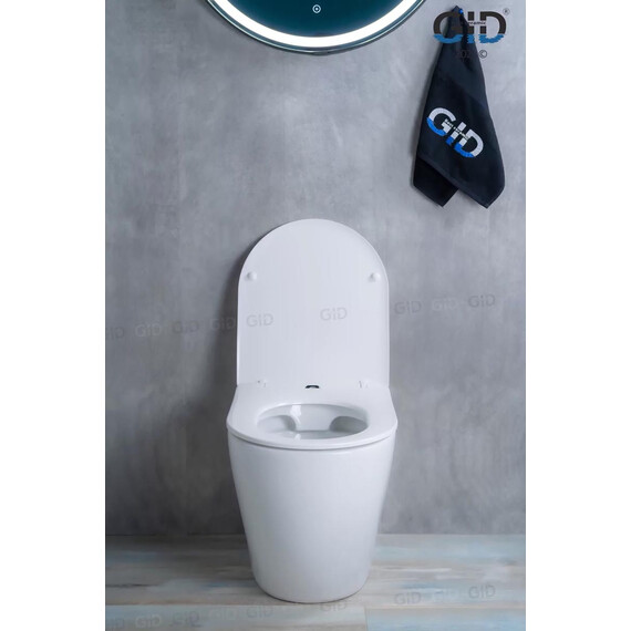 ПРИСТАВНОЙ УНИТАЗ GID TRS-269 БЕЛЫЙ БЕЗОБОДКОВЫЙ