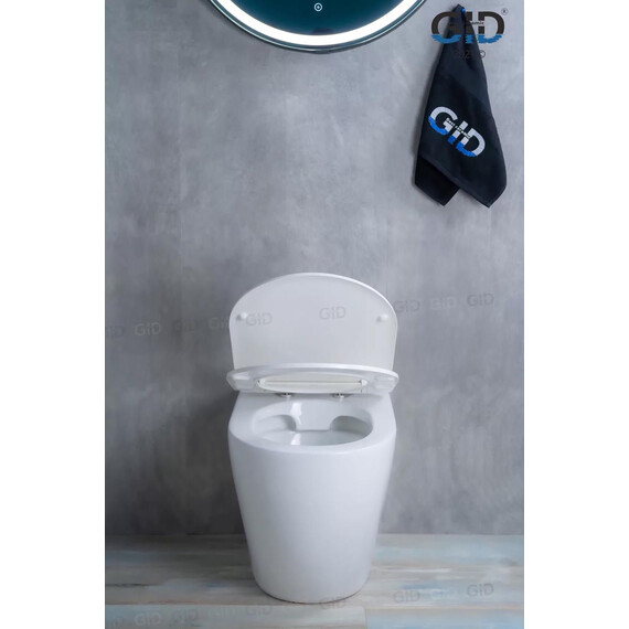 ПРИСТАВНОЙ УНИТАЗ GID TRS-269 БЕЛЫЙ БЕЗОБОДКОВЫЙ