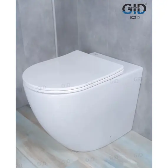 ПРИСТАВНОЙ УНИТАЗ GID TRS-269 БЕЛЫЙ БЕЗОБОДКОВЫЙ