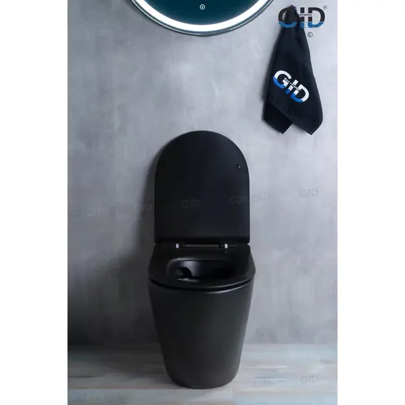 ПРИСТАВНОЙ УНИТАЗ GID TRS-269BM ЧЕРНЫЙ МАТОВЫЙ БЕЗОБОДКОВЫЙ