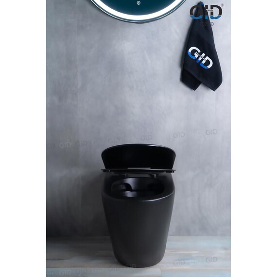 ПРИСТАВНОЙ УНИТАЗ GID TRS-269BM ЧЕРНЫЙ МАТОВЫЙ БЕЗОБОДКОВЫЙ