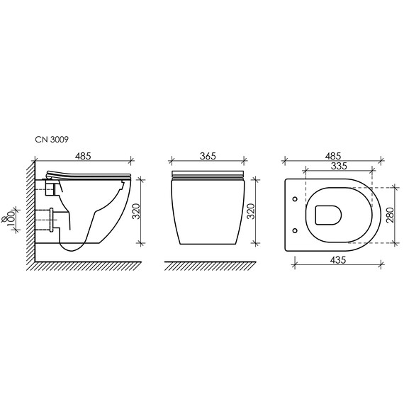 ПОДВЕСНОЙ УНИТАЗ CERAMICA NOVA FORMA RIMLESS
