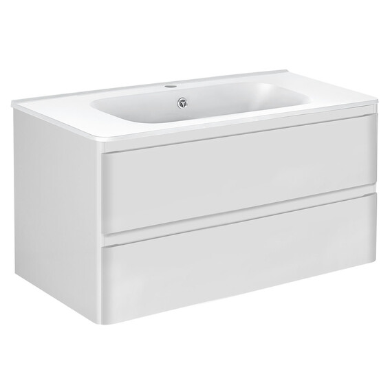 ТУМБА ПОД РАКОВИНУ VINCEA VICO 1000 2 ВЫКАТНЫХ ЯЩИКА SOFT CLOSE, G.WHITE
