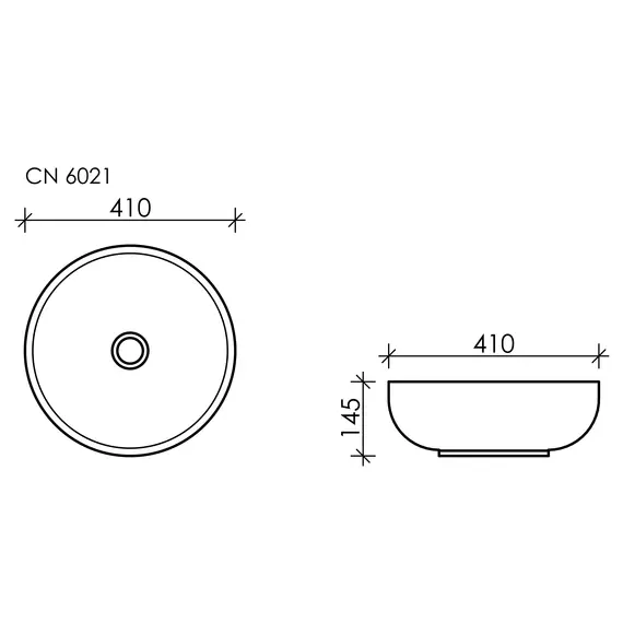 УМЫВАЛЬНИК ЧАША НАКЛАДНАЯ CERAMICA NOVA ELEMENT 410*410*145ММ