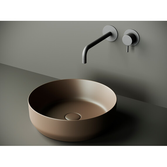 УМЫВАЛЬНИК ЧАША НАКЛАДНАЯ CERAMICA NOVA ELEMENT 390*390*120ММ ТЕМНО-КОРИЧНЕВЫЙ МАТОВЫЙ