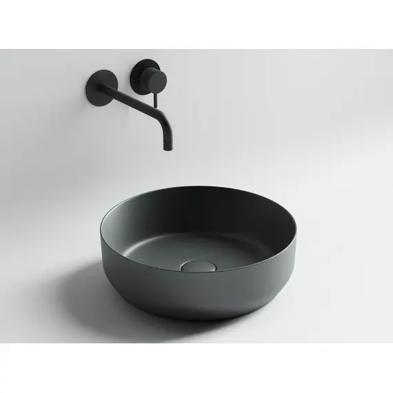 УМЫВАЛЬНИК ЧАША НАКЛАДНАЯ CERAMICA NOVA ELEMENT 390*390*120ММ ТЕМНЫЙ АНТРАЦИТ МАТОВЫЙ