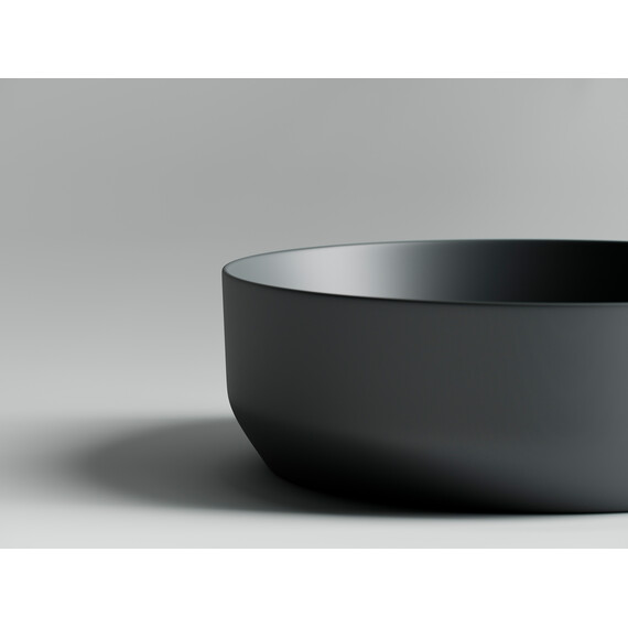 УМЫВАЛЬНИК ЧАША НАКЛАДНАЯ CERAMICA NOVA ELEMENT 390*390*120ММ ТЕМНЫЙ АНТРАЦИТ МАТОВЫЙ