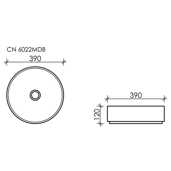 УМЫВАЛЬНИК ЧАША НАКЛАДНАЯ CERAMICA NOVA ELEMENT 390*390*120ММ ТЕМНО-КОРИЧНЕВЫЙ МАТОВЫЙ