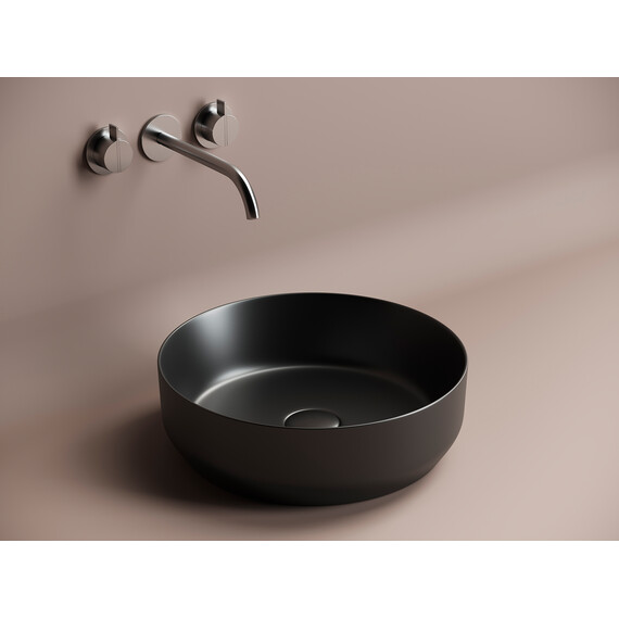 УМЫВАЛЬНИК ЧАША НАКЛАДНАЯ CERAMICA NOVA ELEMENT 390*390*120ММ ЧЕРНЫЙ МАТОВЫЙ