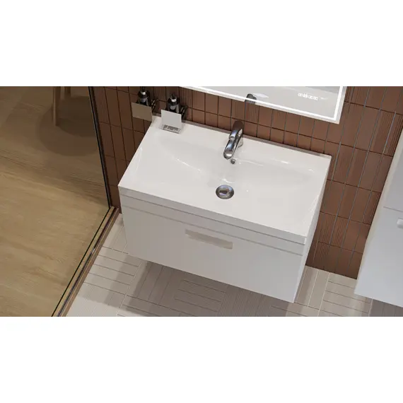 ТУМБА ПОДВЕСНАЯ VELVEX ESTEA 80.1Y БЕЛЫЙ МАТОВЫЙ