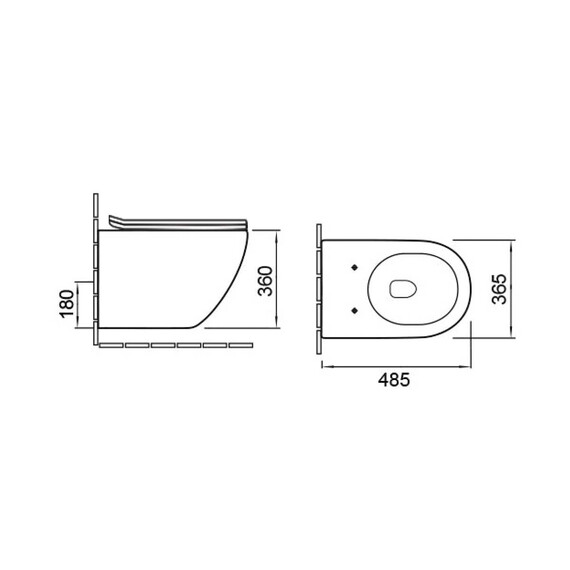 УНИТАЗ ПОДВЕСНОЙ VINCEA GLOBO VT1-14SMB БЕЗОБОДКОВЫЙ, ЧЕРНЫЙ МАТОВЫЙ