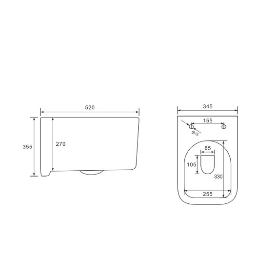 УНИТАЗ ПОДВЕСНОЙ VINCEA ULTRA VT1-32 БЕЗОБОДКОВЫЙ, БЕЛЫЙ
