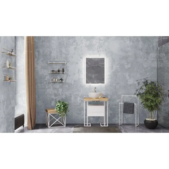 ТУМБА ПОДВЕСНАЯ VELVEX GELOU 45 БЕЛЫЙ ГЛЯНЦЕВЫЙ