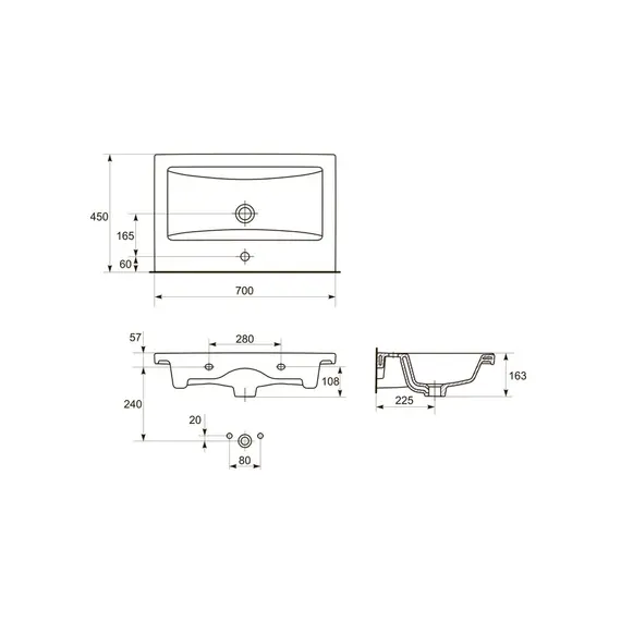 ТУМБА ПОДВЕСНАЯ VELVEX KLAUFS 70 БЕЛЫЙ