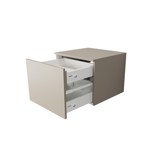 ТУМБА ПОДВЕСНАЯ VELVEX UNIT 50 ВЫДВИЖНОЙ ЯЩИК, ВНУТРЕННИЙ ЯЩИК, БЕЛЫЙ ЛЕД