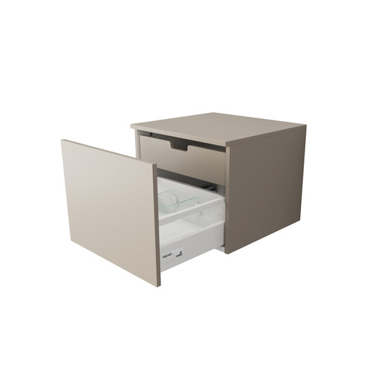 ТУМБА ПОДВЕСНАЯ VELVEX UNIT 50 ВЫДВИЖНОЙ ЯЩИК, ВНУТРЕННИЙ ЯЩИК, БЕЛЫЙ ЛЕД