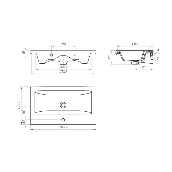 ТУМБА ПОДВЕСНАЯ VELVEX KLAUFS 80 БЕЛЫЙ