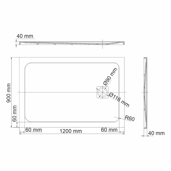 ДУШЕВОЙ ПОДДОН WASSERKRAFT RHIN 44T07