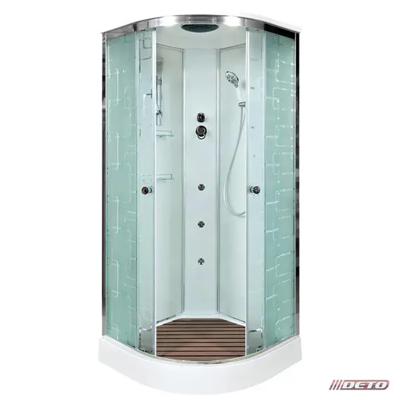 ДУШЕВАЯ КАБИНА DETO EM1580GM С ГИДРОМАССАЖЕМ