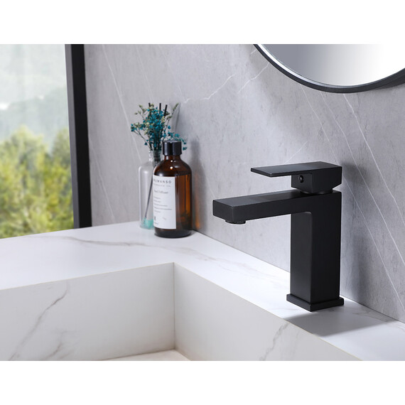 СМЕСИТЕЛЬ ABBER DAHEIM AF8210B ДЛЯ РАКОВИНЫ, ЧЕРНЫЙ МАТОВЫЙ