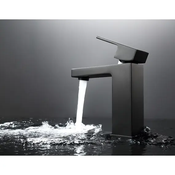 СМЕСИТЕЛЬ ABBER DAHEIM AF8210B ДЛЯ РАКОВИНЫ, ЧЕРНЫЙ МАТОВЫЙ