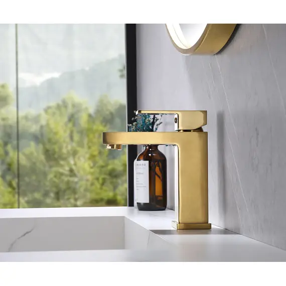 СМЕСИТЕЛЬ ABBER DAHEIM AF8210G ДЛЯ РАКОВИНЫ, ЗОЛОТО МАТОВОЕ