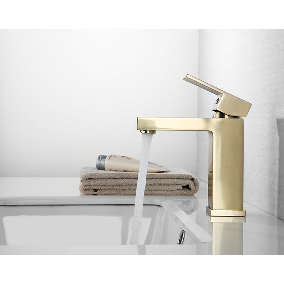 СМЕСИТЕЛЬ ABBER DAHEIM AF8210G ДЛЯ РАКОВИНЫ, ЗОЛОТО МАТОВОЕ