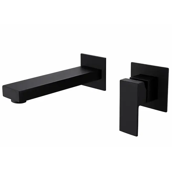 СМЕСИТЕЛЬ ABBER DAHEIM AF8212B ДЛЯ РАКОВИНЫ СКРЫТОГО МОНТАЖА, ЧЕРНЫЙ МАТОВЫЙ