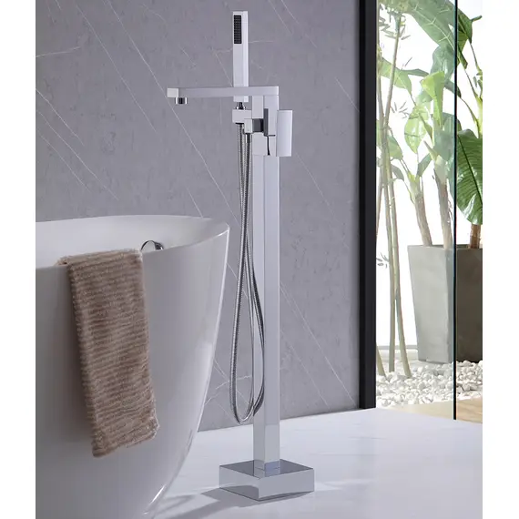 СМЕСИТЕЛЬ ABBER DAHEIM AF8215 НАПОЛЬНЫЙ, ХРОМ