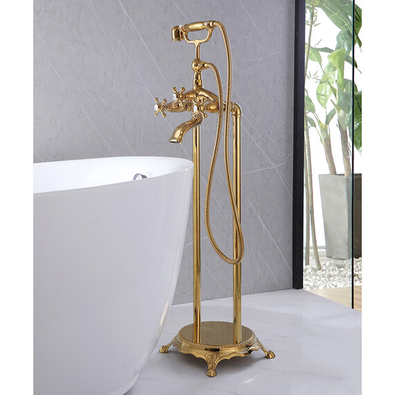 СМЕСИТЕЛЬ ABBER KLASSIK AF8415G НАПОЛЬНЫЙ, ЗОЛОТО