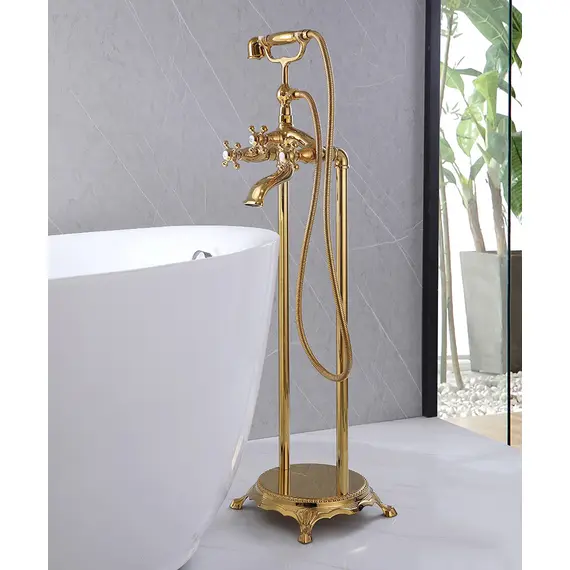 СМЕСИТЕЛЬ ABBER KLASSIK AF8415G НАПОЛЬНЫЙ, ЗОЛОТО