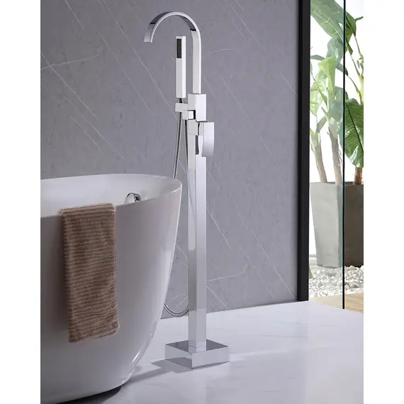 СМЕСИТЕЛЬ ABBER WASSERFALL AF8615 НАПОЛЬНЫЙ, ХРОМ