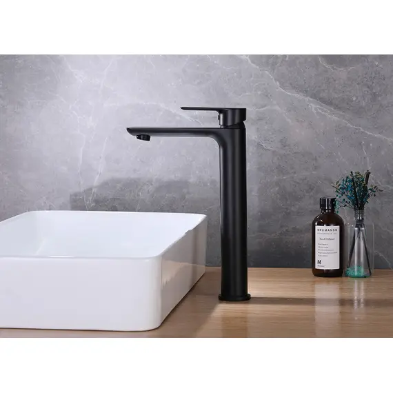 СМЕСИТЕЛЬ ABBER WEISS INSEL AF8011B ДЛЯ РАКОВИНЫ, ЧЕРНЫЙ МАТОВЫЙ