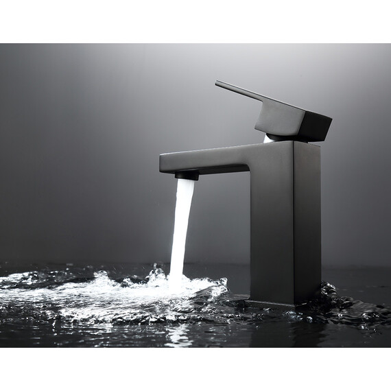 СМЕСИТЕЛЬ ABBER DAHEIM AF8210B ДЛЯ РАКОВИНЫ, ЧЕРНЫЙ МАТОВЫЙ