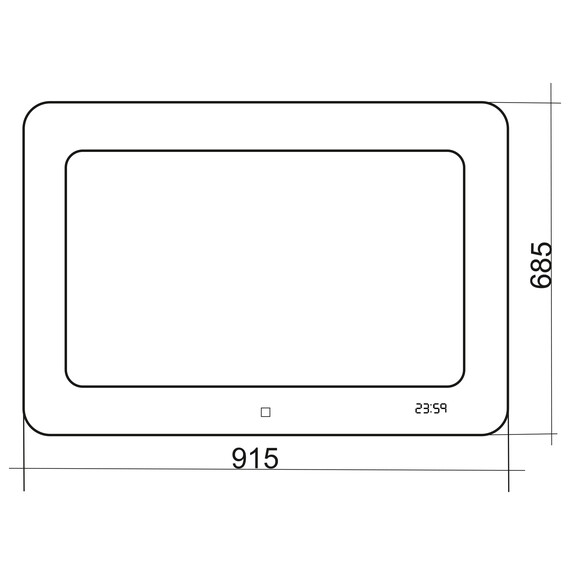 ЗЕРКАЛО SILVER MIRROR DJET 915X685