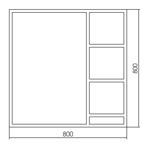 ЗЕРКАЛО SILVER MIRROR BRUKLIN-LIGHT 800X800