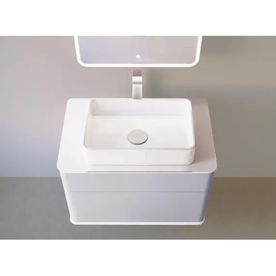 ПОДВЕСНАЯ ТУМБА JORNO PASTEL 80 ФРАНЦУЗСКИЙ СЕРЫЙ С РАКОВИНОЙ ОЛИМПИЯ 56