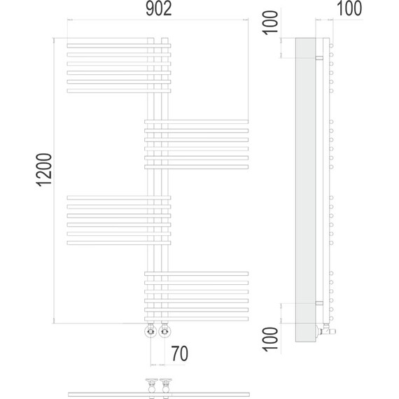 ВОДЯНОЙ ПОЛОТЕНЦЕСУШИТЕЛЬ TERMINUS ЕВРОПА П24 70Х1200