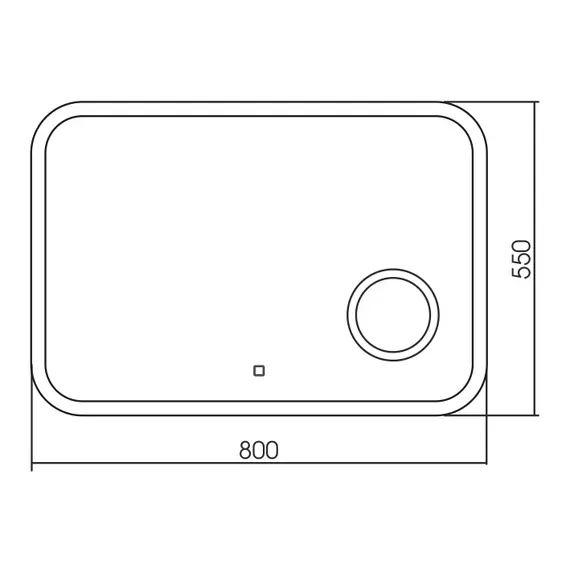 ЗЕРКАЛО SILVER MIRROR ELSA 800Х550