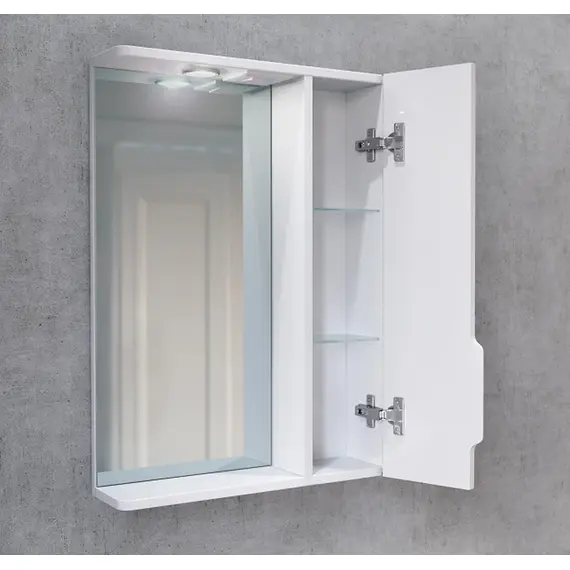 ЗЕРКАЛО-ШКАФ JORNO MODUO SLIM 60 БЕЛОЕ С ПОДСВЕТКОЙ