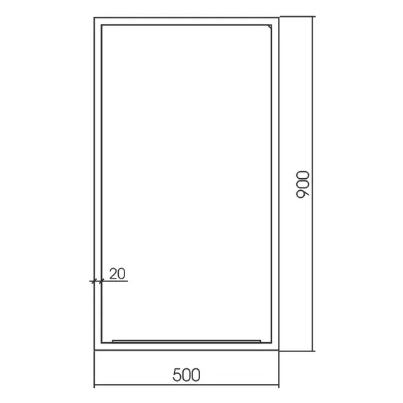 ЗЕРКАЛО SILVER MIRROR BRONKS-LIGHT 500Х900