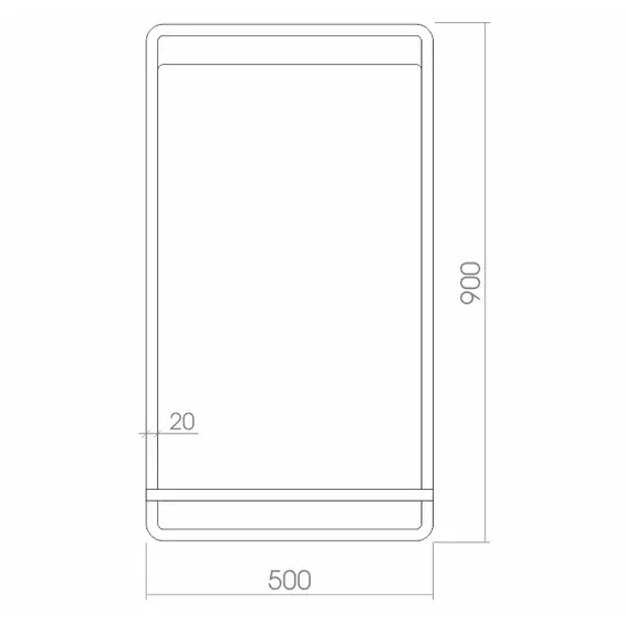 ЗЕРКАЛО SILVER MIRROR KVINS-LIGHT 500X900