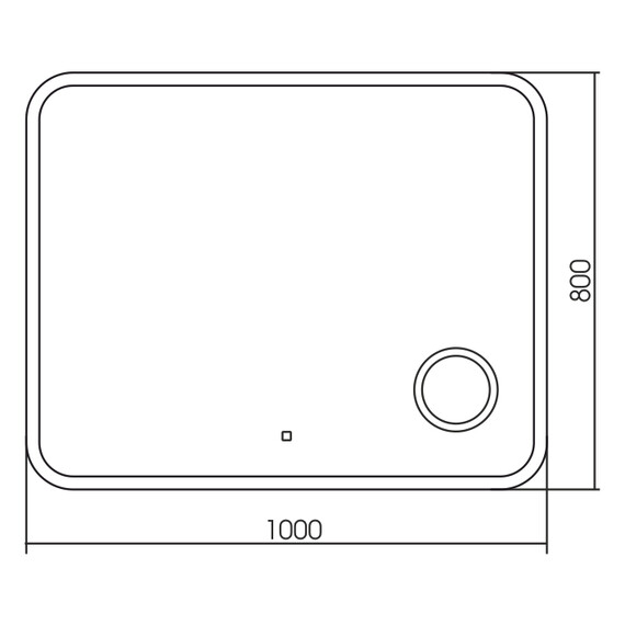 ЗЕРКАЛО SILVER MIRROR ELSA 1000Х800