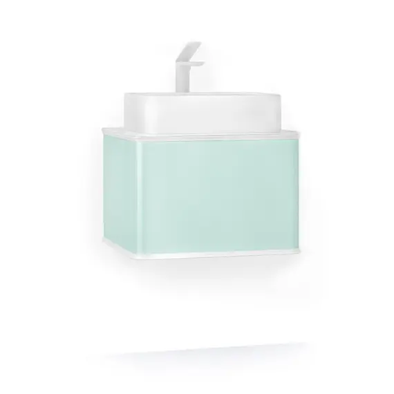 ПОДВЕСНАЯ ТУМБА JORNO PASTEL 58 БИРЮЗОВЫЙ БРИЗ С РАКОВИНОЙ MELANA-7050H